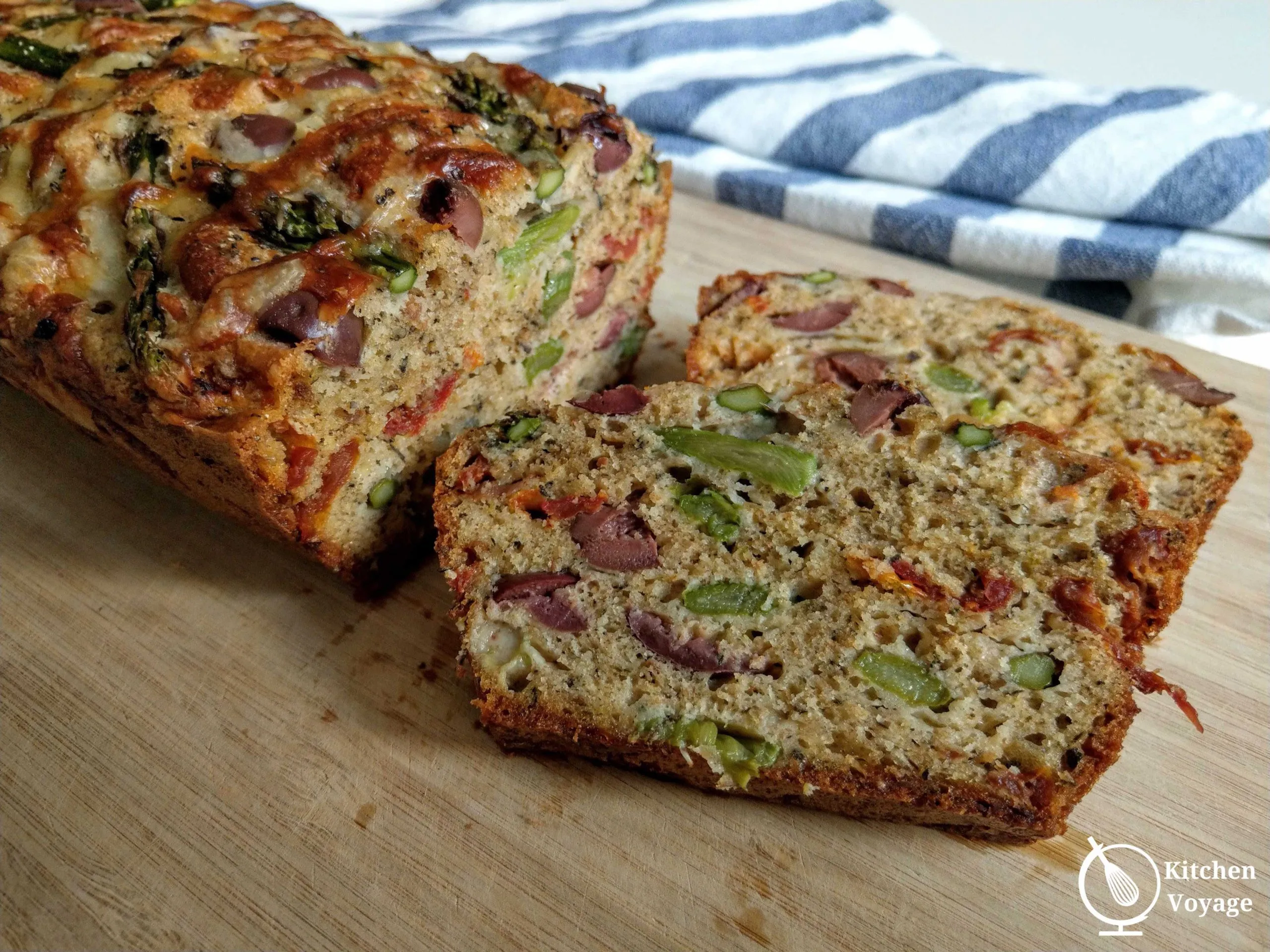 Asparagus, Sun-dried tomato and Olive Loaf