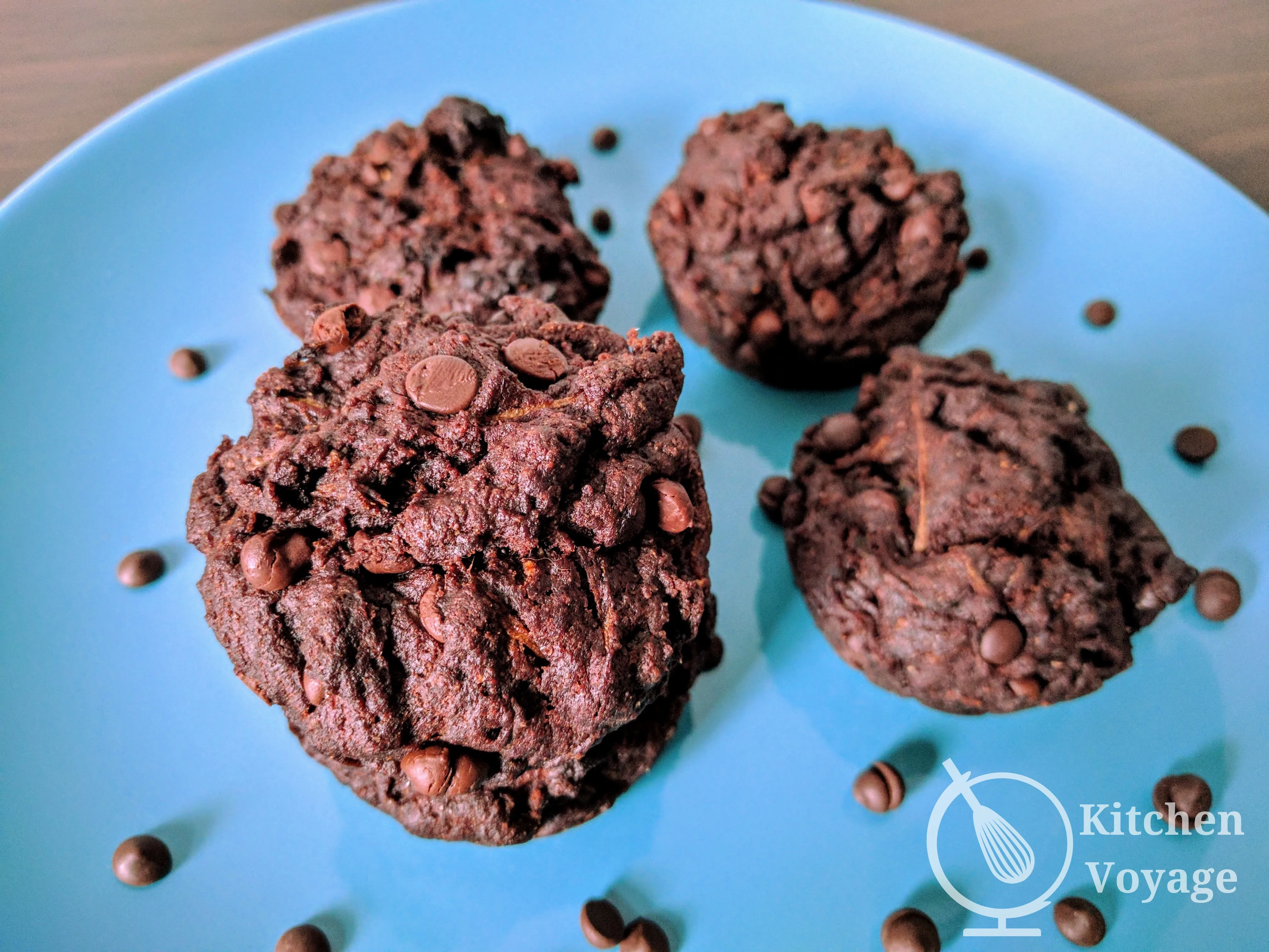 Double Chocolate Spiced Zucchini Muffins
